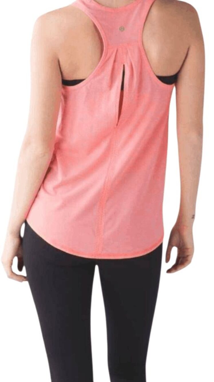 LULULEMON ATHLETICA Salute The Sun Singlet II Heathered Very Light Flare Size 10